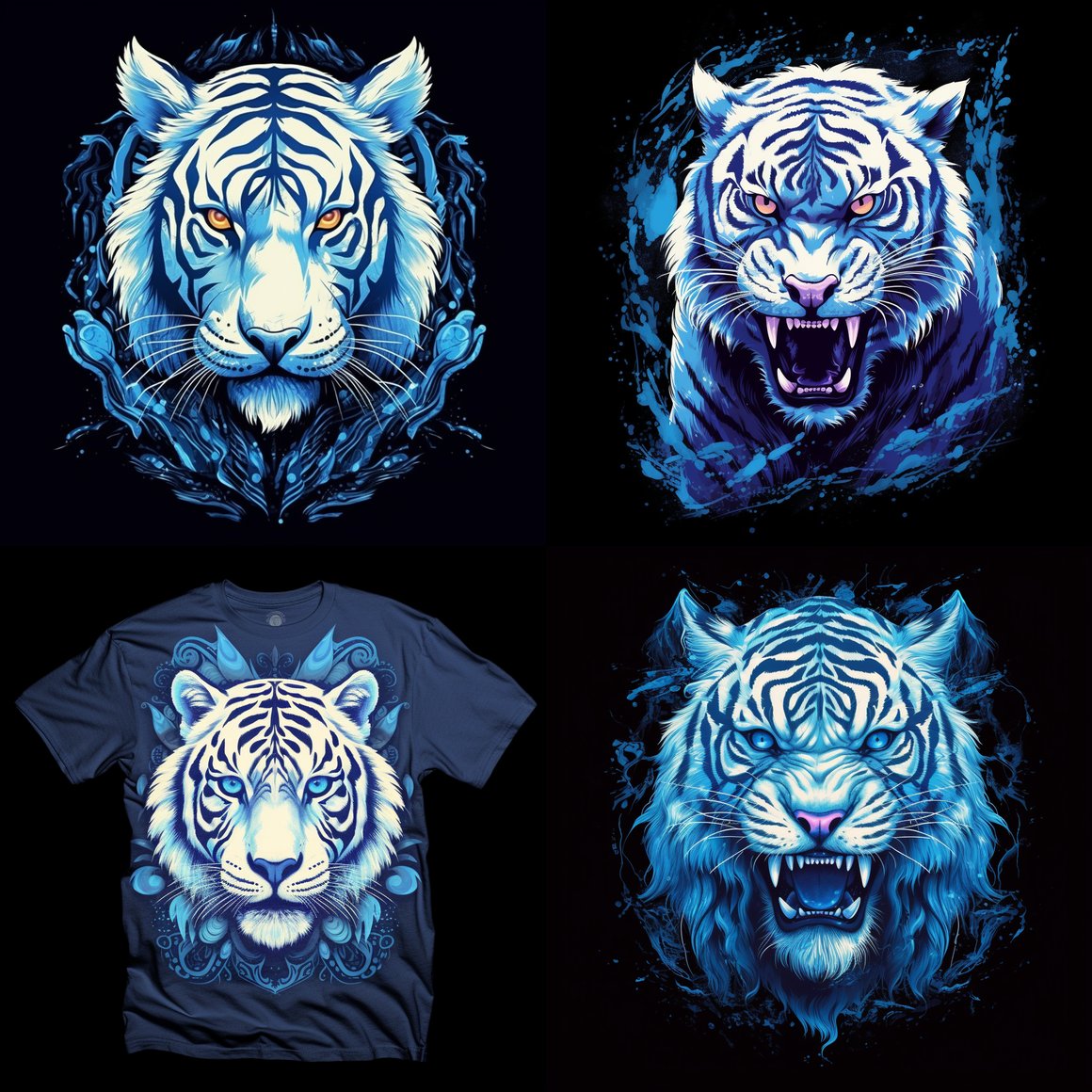 Neon Blue Shadow T-Shirt Design Mid-Point Review