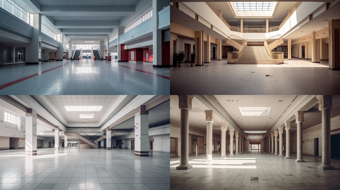 Desolation in Simplicity: Abandoned Mall Mid-Journey