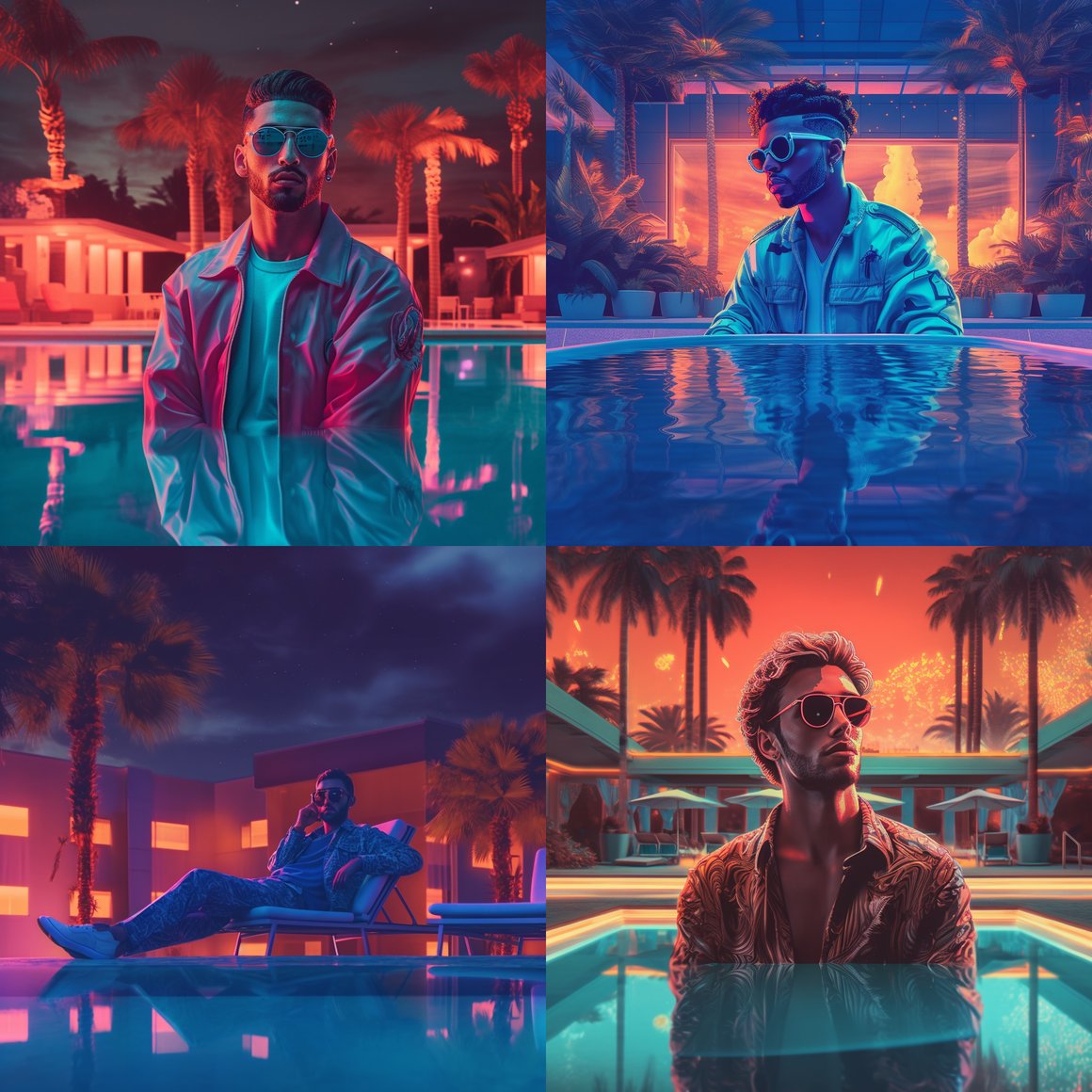 Neon Mirage: The Mid-journey of a European Pop Rapper