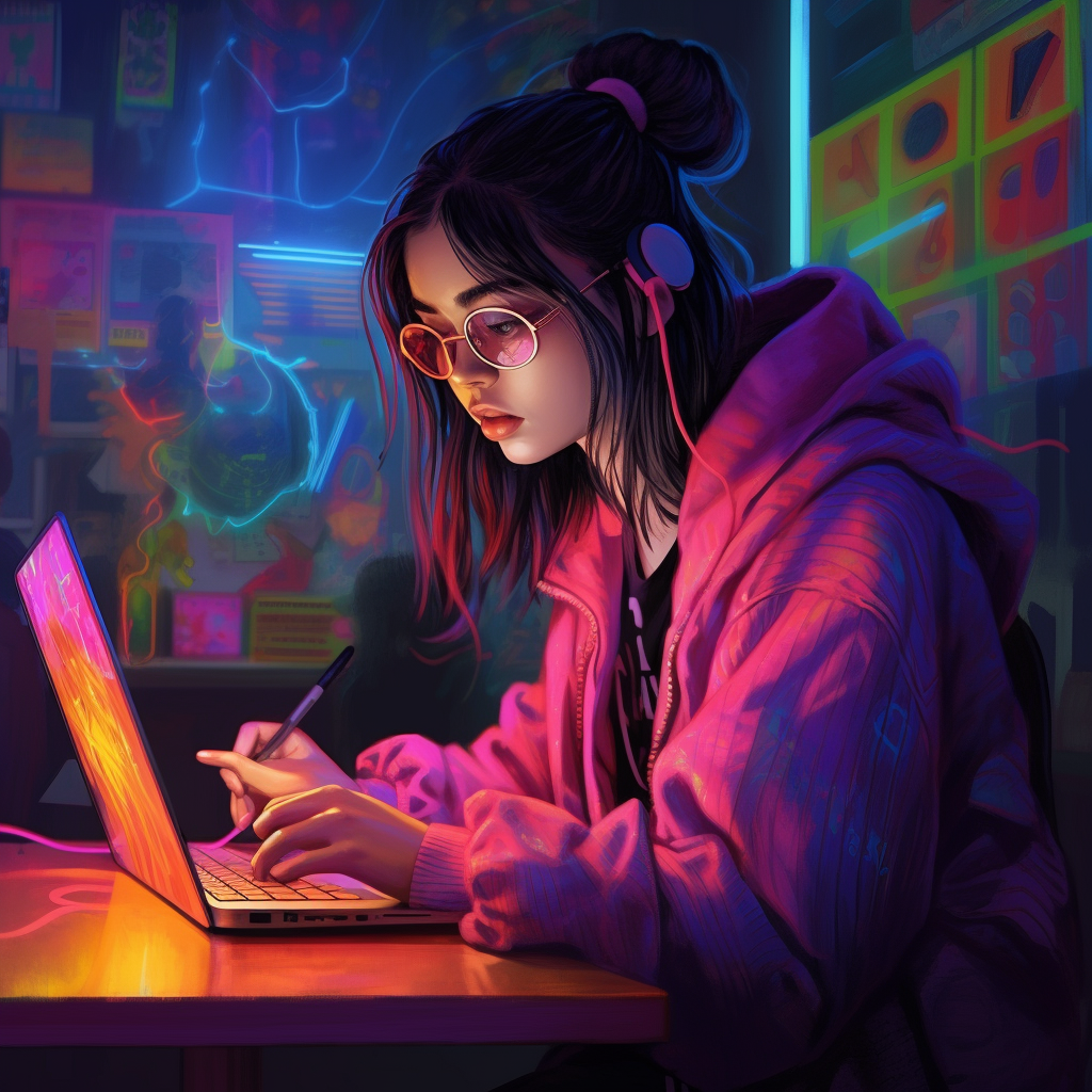 Neon Glow Computing: A Mid-Journey Reflection