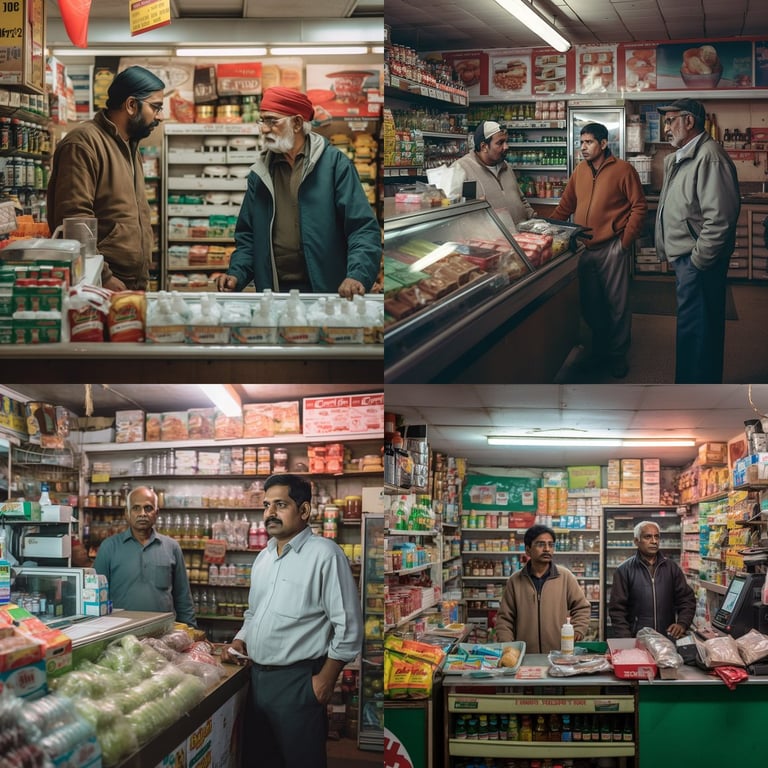 Indian Grocery Store Conversation: A Cinematic Capture Prompt | NeoPrompt