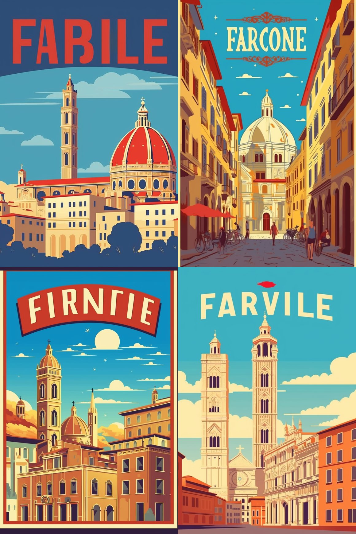 Retro Florence: Midway Journey Illustration
