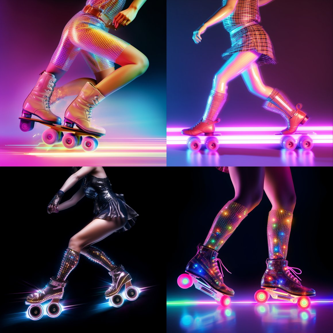 Retro-Futuristic Roller Skating Neo-Pop Odyssey