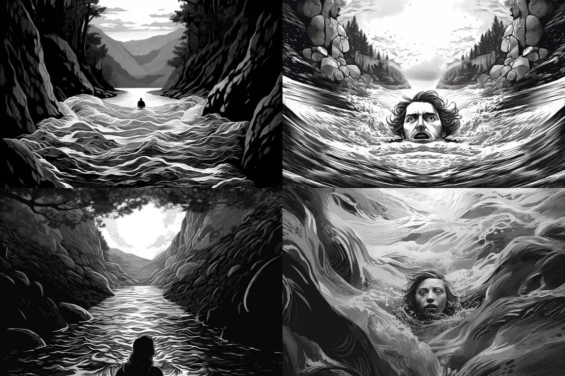 Submerged Vision: A Monochrome River Experience