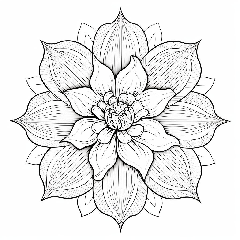 HD Daffodil Themed Coloring Page for Adults