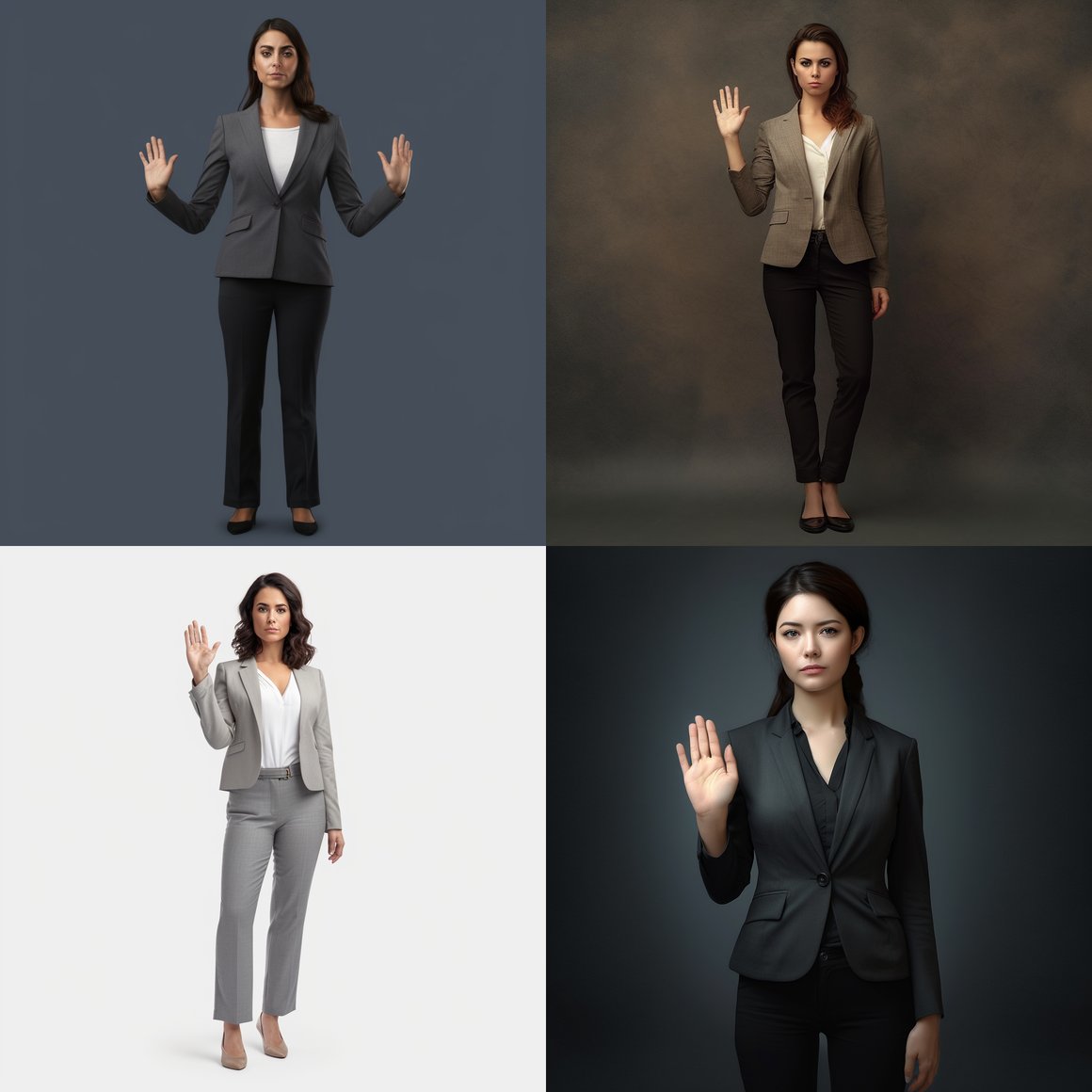Ultra-Detailed HD Presentation of a Professional Woman Asserting 'No'