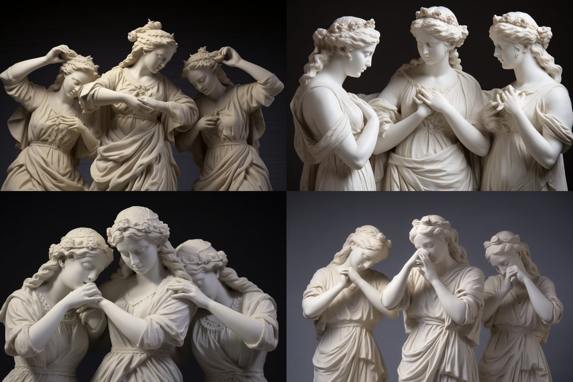Neoclassical Trio: A Photographic Study of Statues