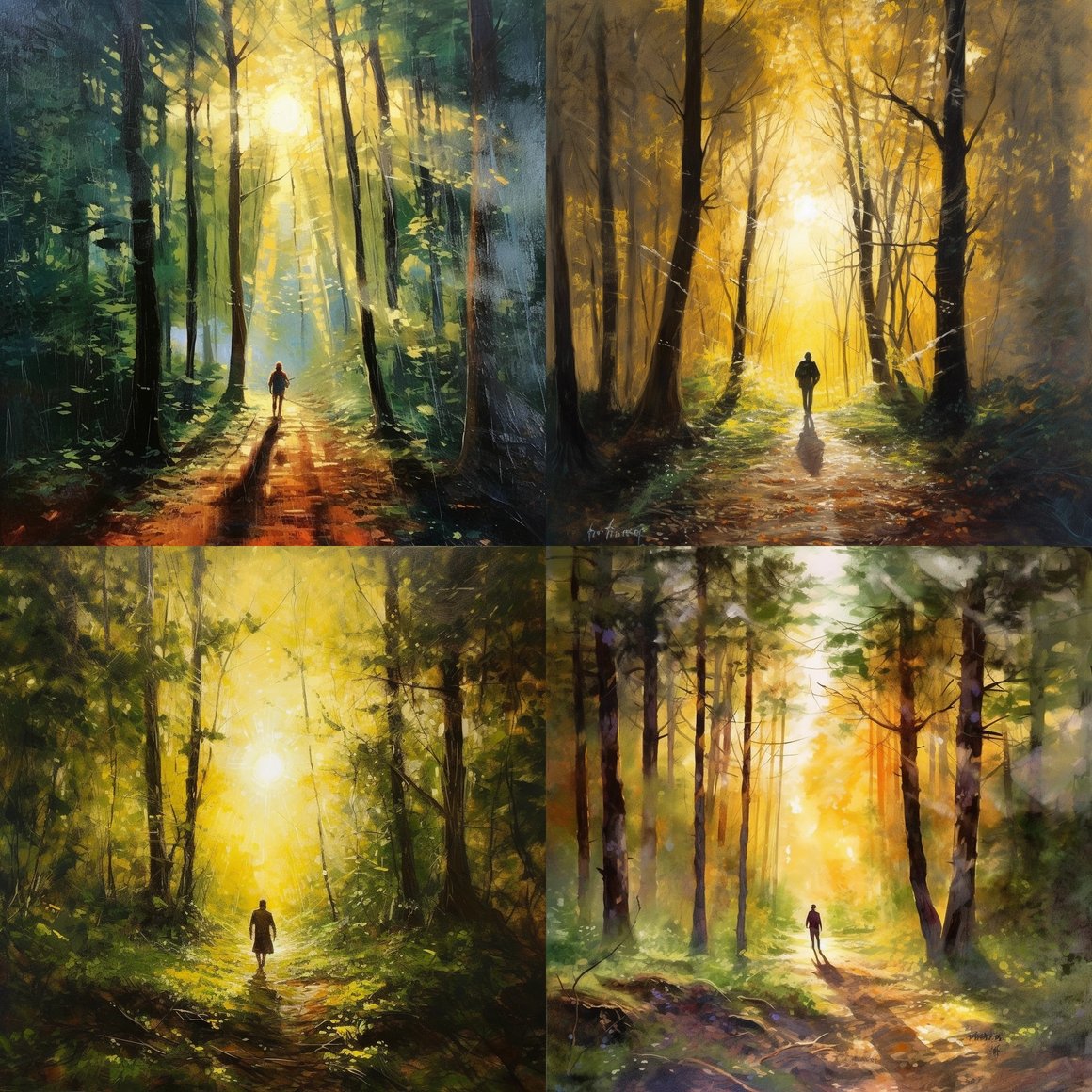 Sun-kissed Stroll: A Forest Odyssey