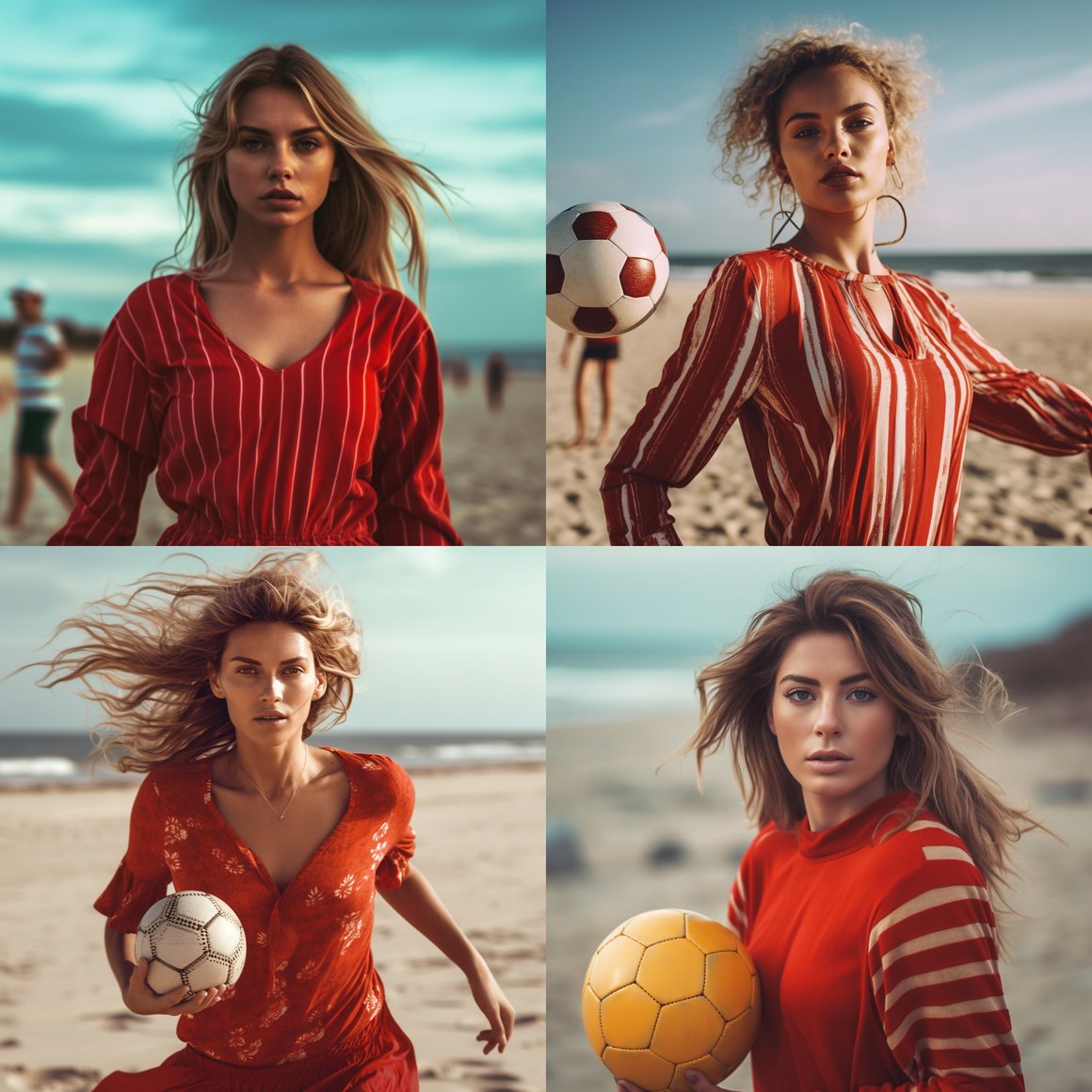 Detail-Rich 8K Image of a Young Woman on the Beach