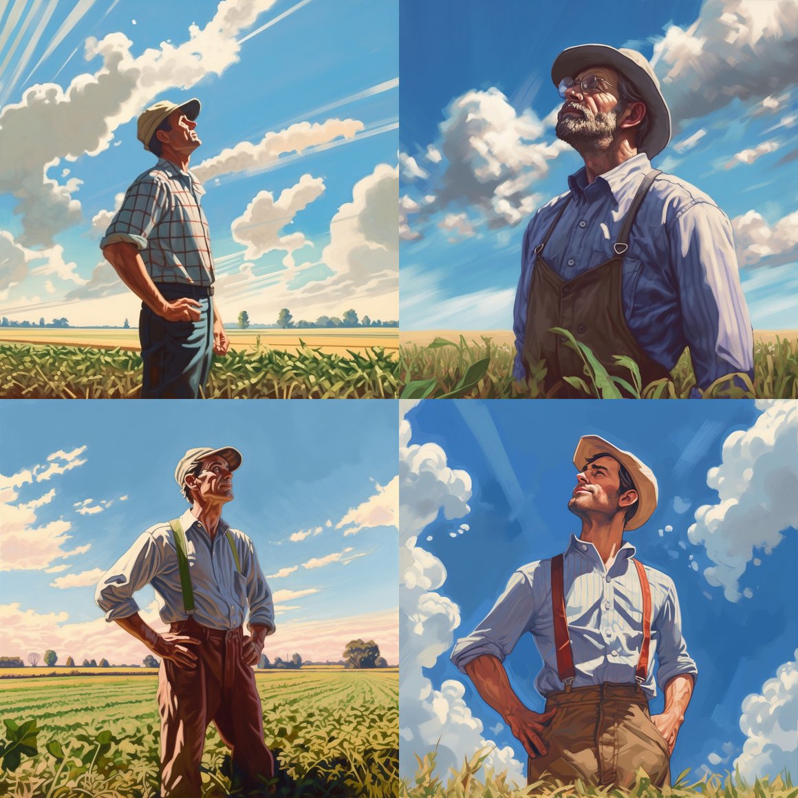 Sun-Kissed Farmer: A Midday Reflection