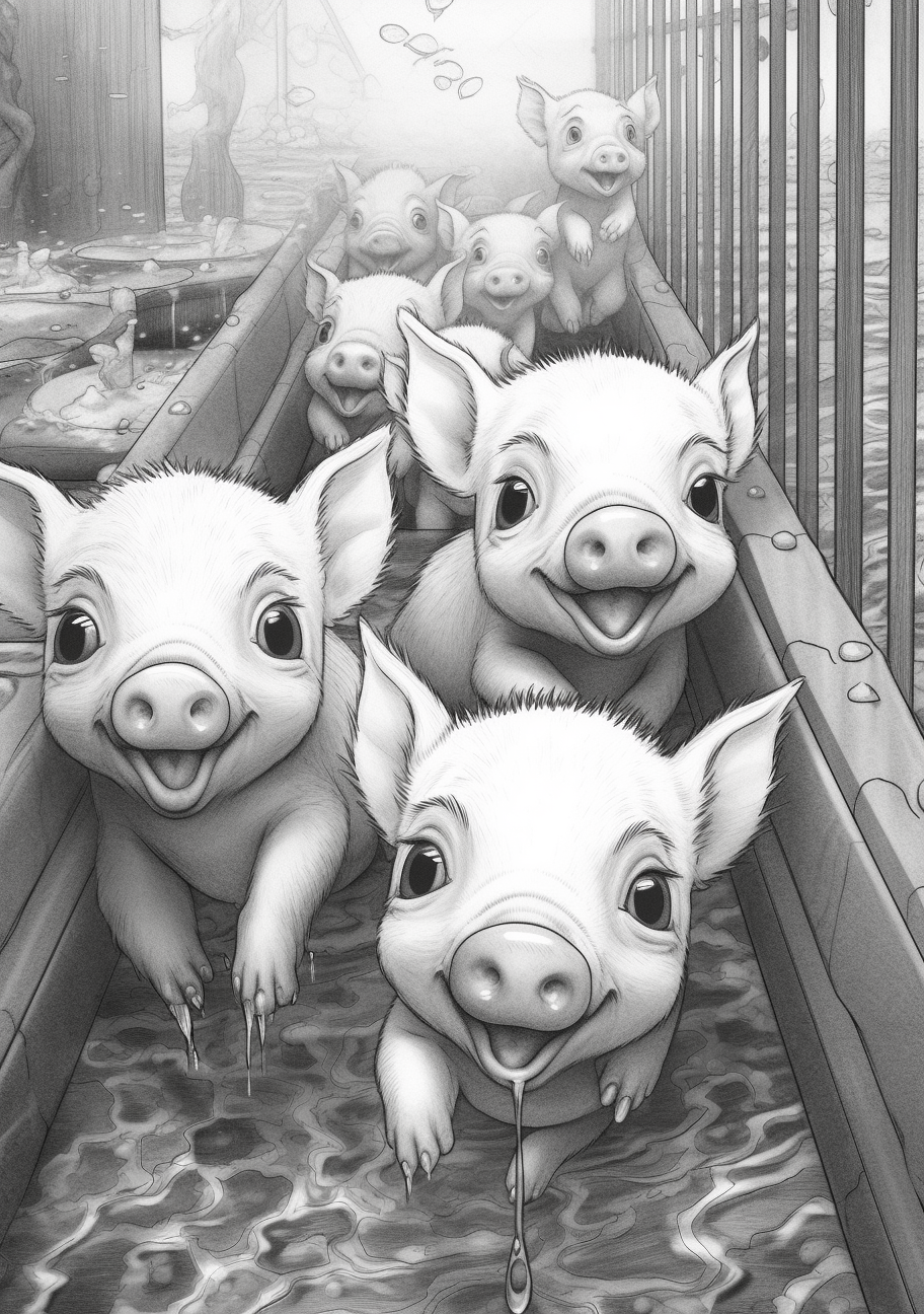 Simple Pixar-Style Colouring Page Design