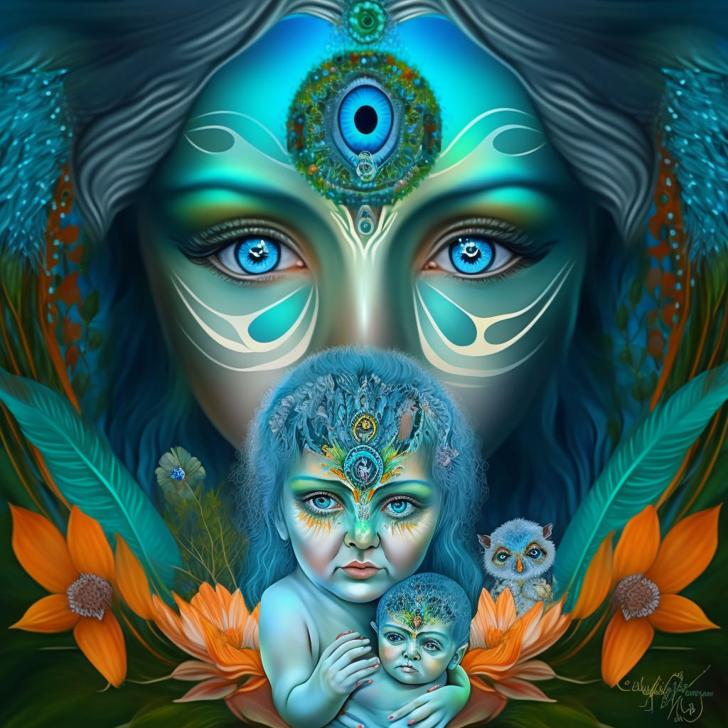 Nature's Maternal Majesty: A Stylized Journey