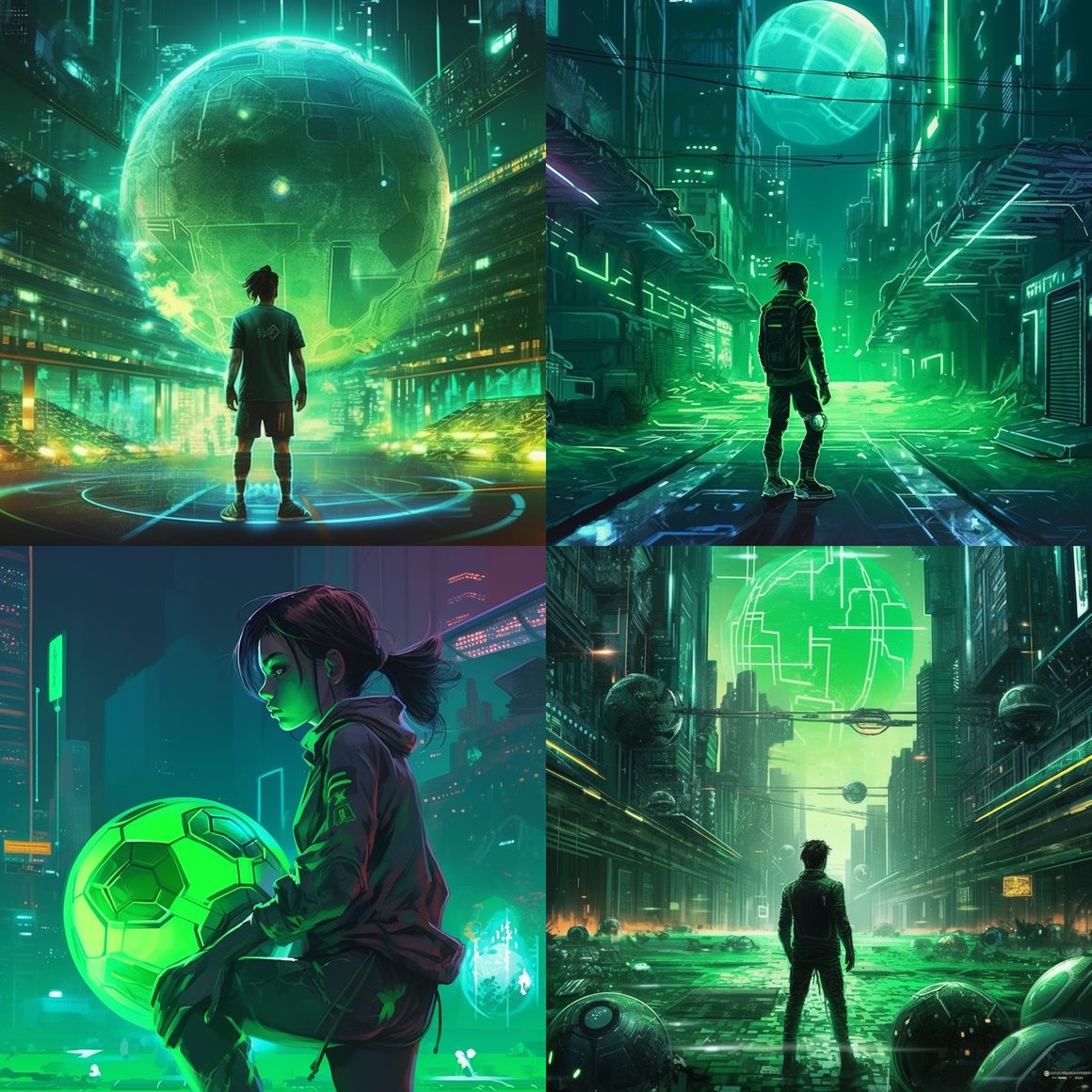 Neon Gridiron Showdown: Cyberpunk Touchdown Mission