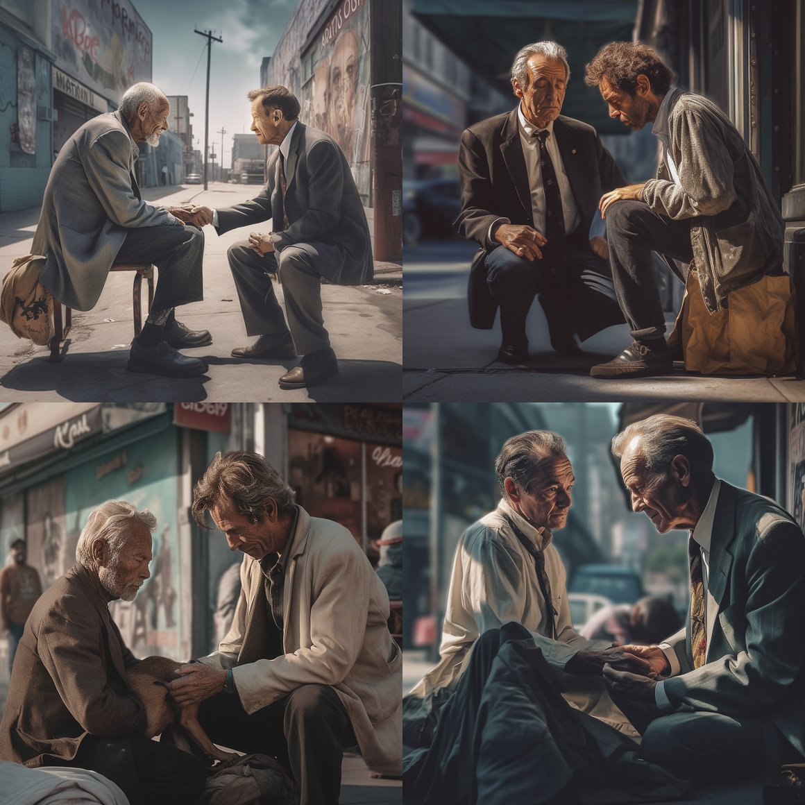 Handover of Hope: A Hyperrealistic Photo Journey