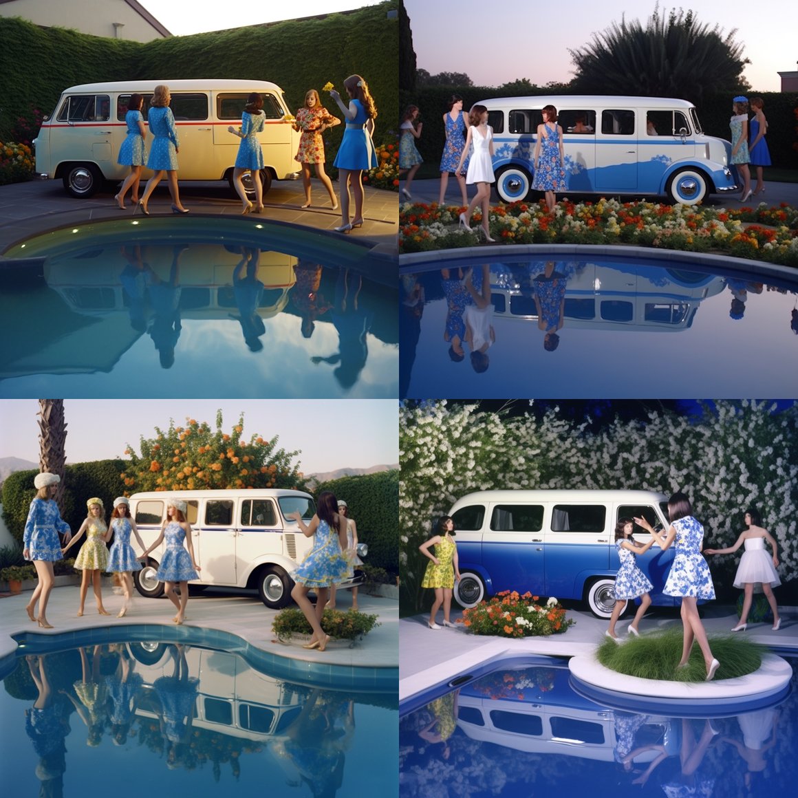 Retro Rain Dance: A Glimpse of a Vintage Pool Party