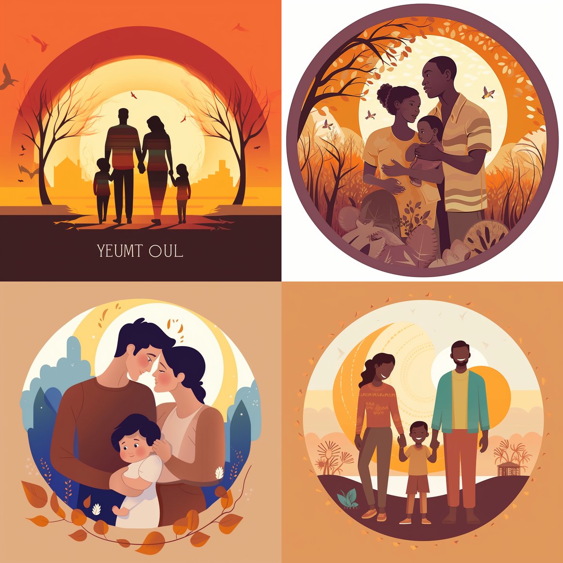 A Vector Illustration Prompt on Trust and Family