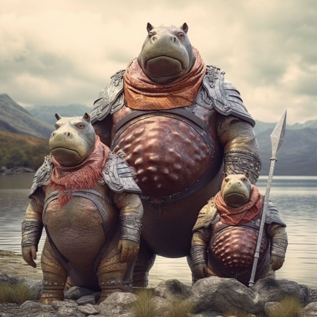 Armor-Clad Hippo Warriors: A Family's Battle in the Wilds