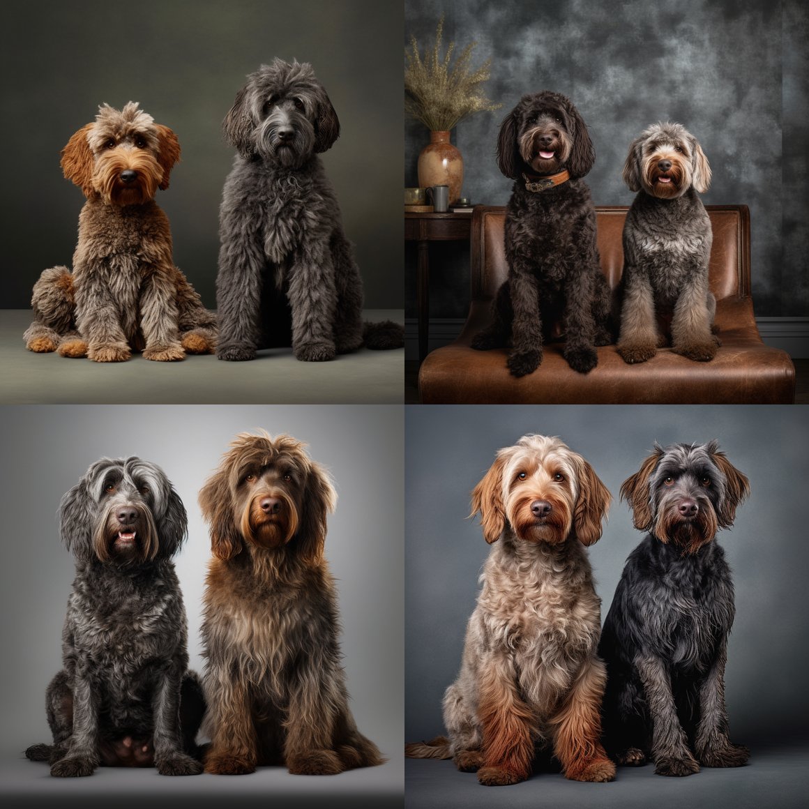 A Symphonic Display of a Labradoodle and Groodle