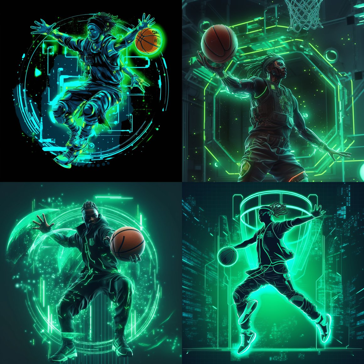 Neon Slam Dunk: A Cyberpunk Basketball Journey