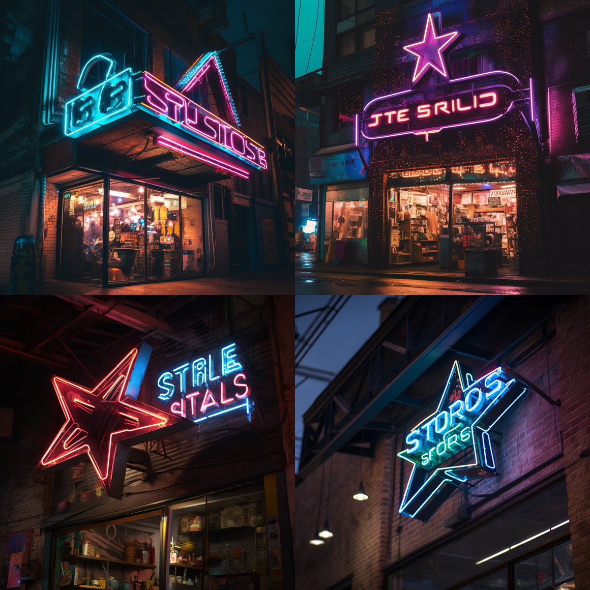 Designing the Neon Pixel-Art Storefront Sign for Star Bells Shop