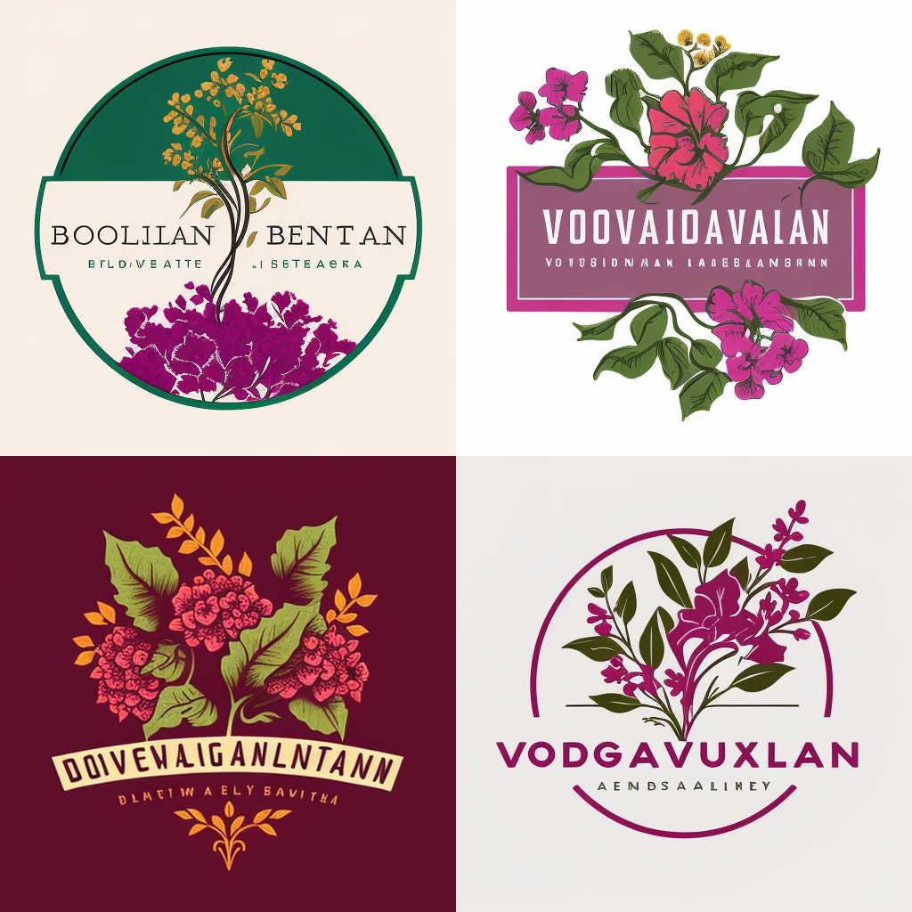 Designing the Vibrant Bougainvillea Logo for a Vegetarian Restaurant