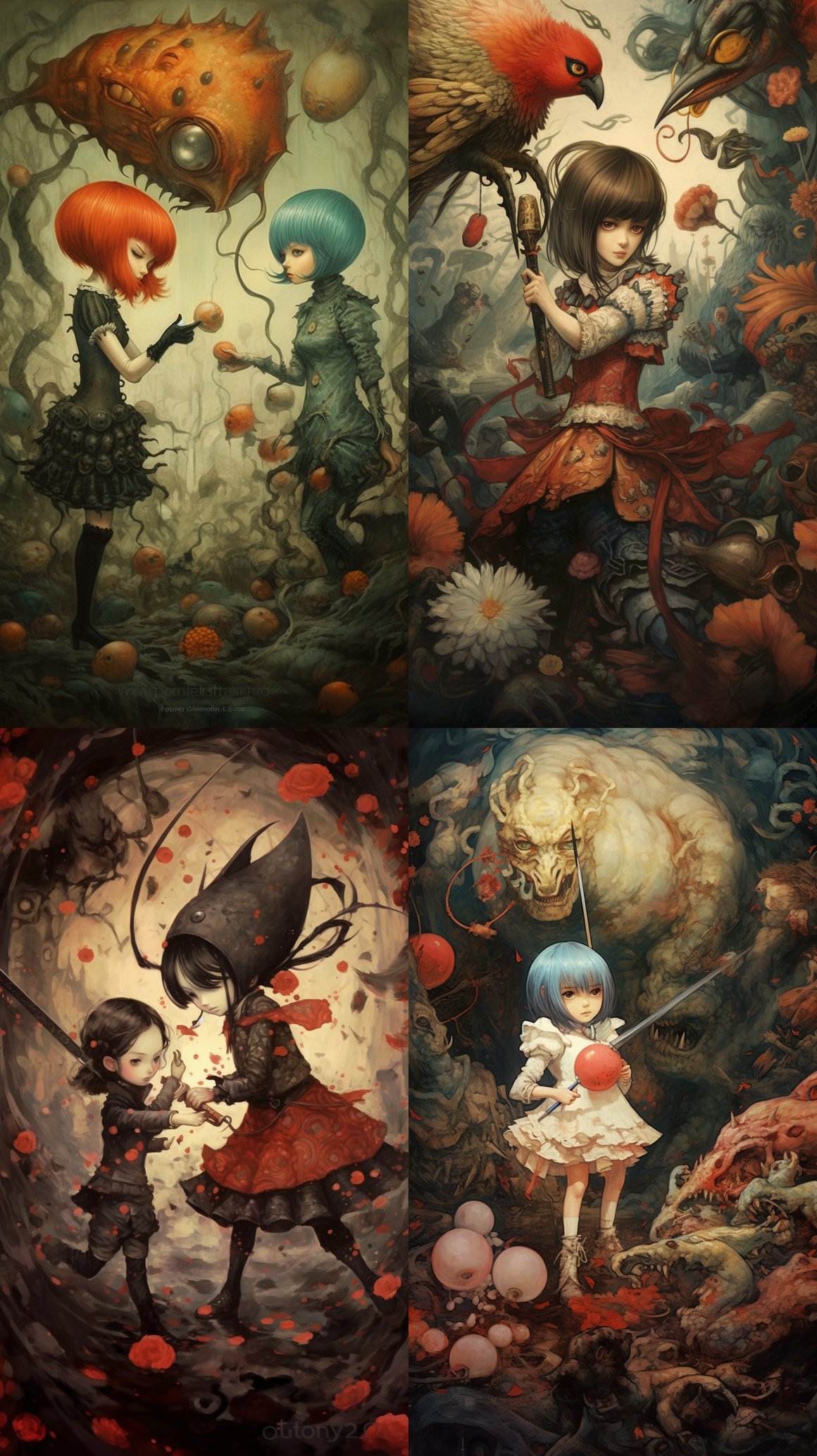 A Surrealist Tale in Sui Ishida's Art style