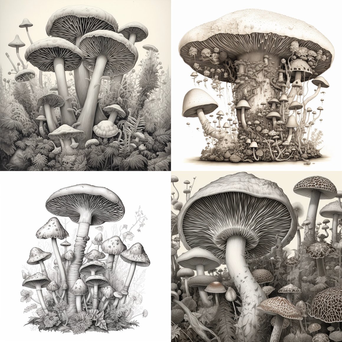 Meticulous Breakdown: Organic Mushroom Anatomy Diagram