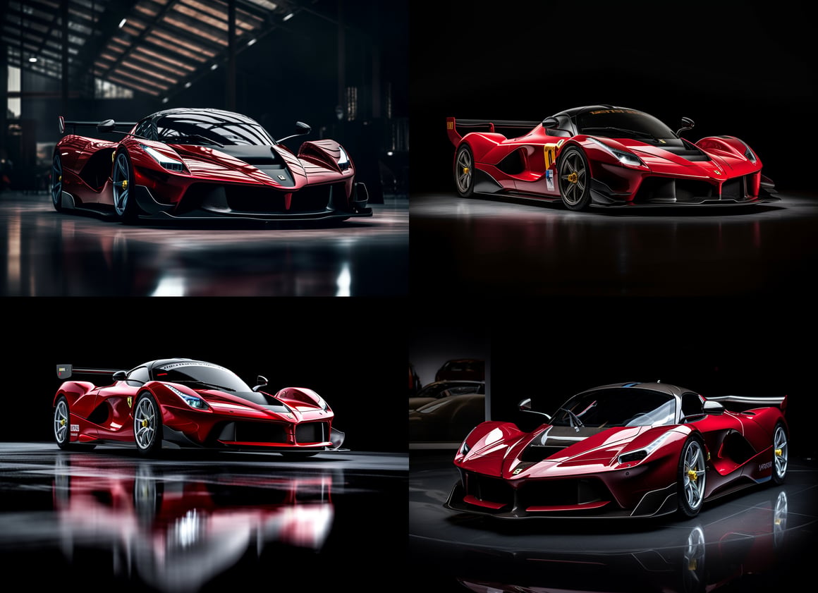 Detailed Mid-Journey View of La Ferrari FXX K with Sony α7