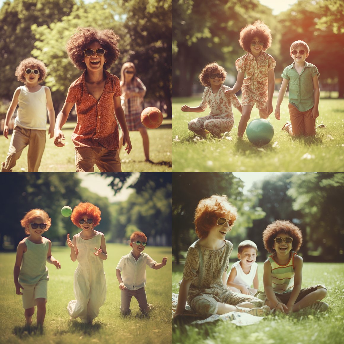 Summertime Laughter: Multicultural Playtime in the Park