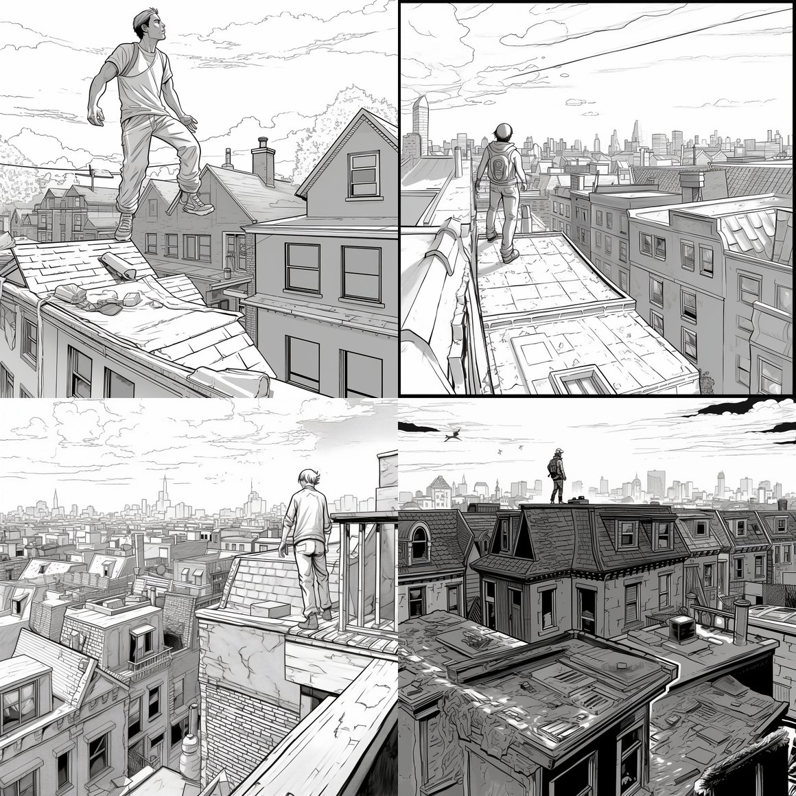 Mid-way Spiderman Rooftop Coloring Challenge