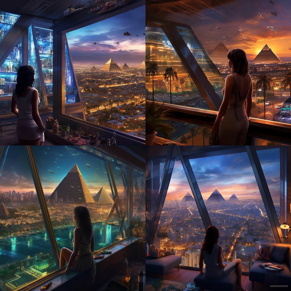 Midnight Glimpse of Luxor's Neo-Egyptian Metropolis