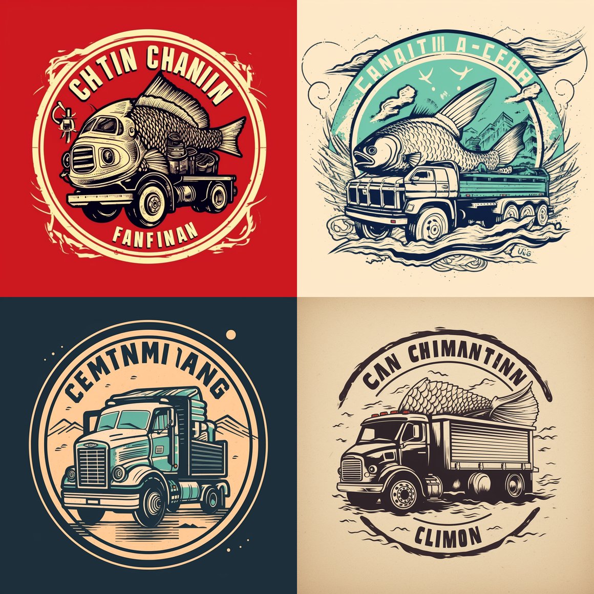 Chinatown Trucking Logo Design Progress