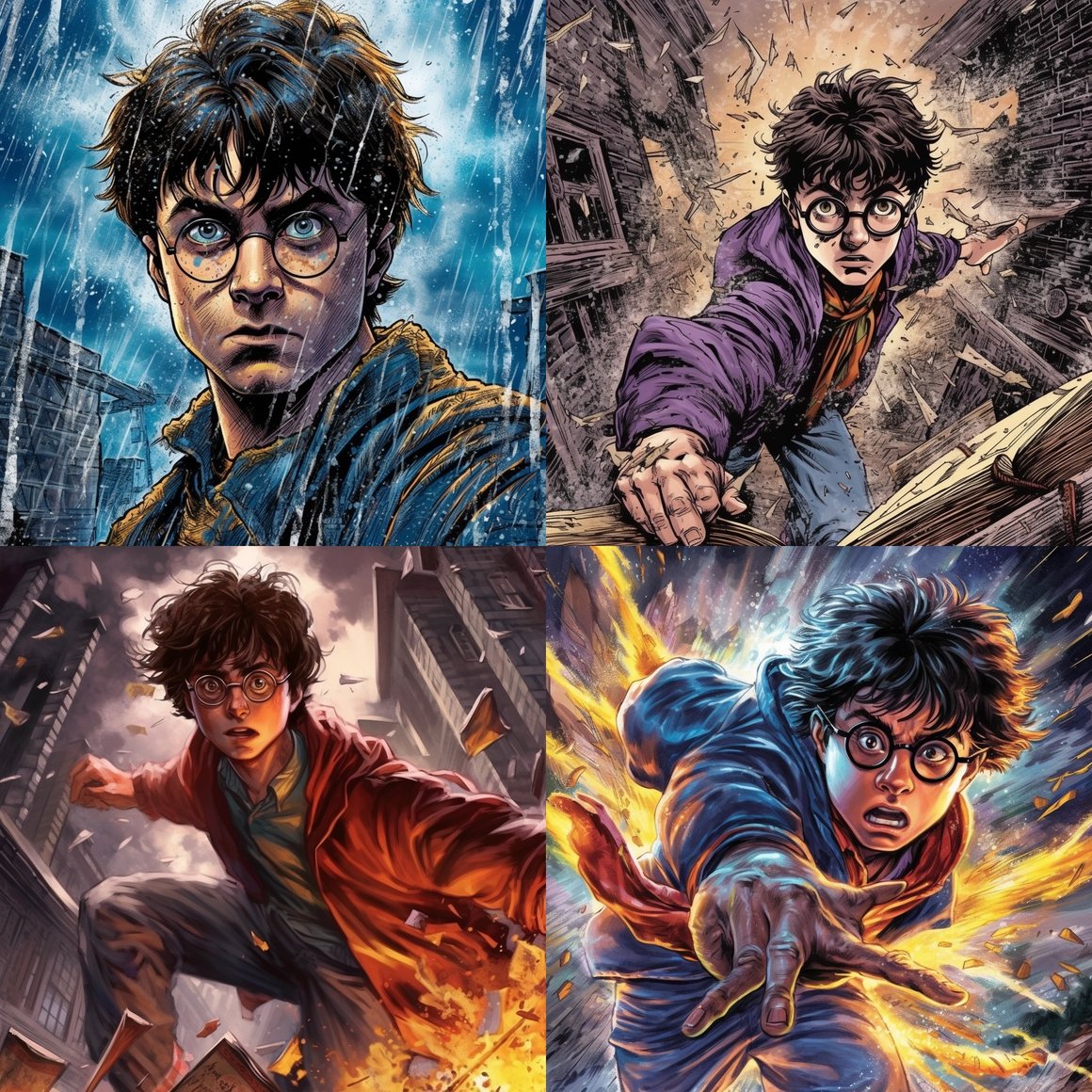 Harry Potter through Jim Lee's Comic Art Lens - Version 5.1 K4 HDR