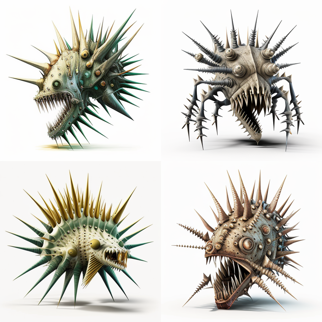 Halfway to Horror: Spinal Chord Monster Digital Art