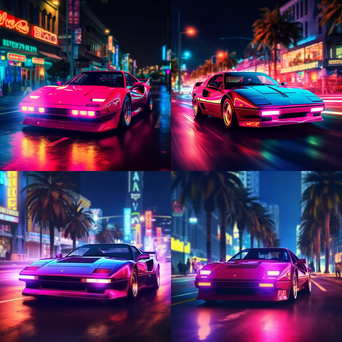 Neon Night Drive: Synthwave Ferrari Journey v5.1