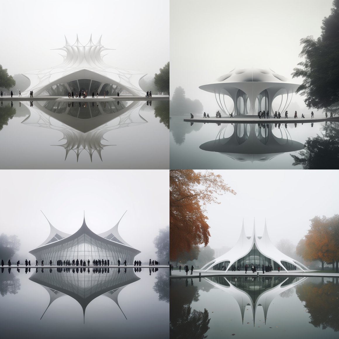 Mid-Travel Stop: Ethereal Lakeside Pavilion Encounter