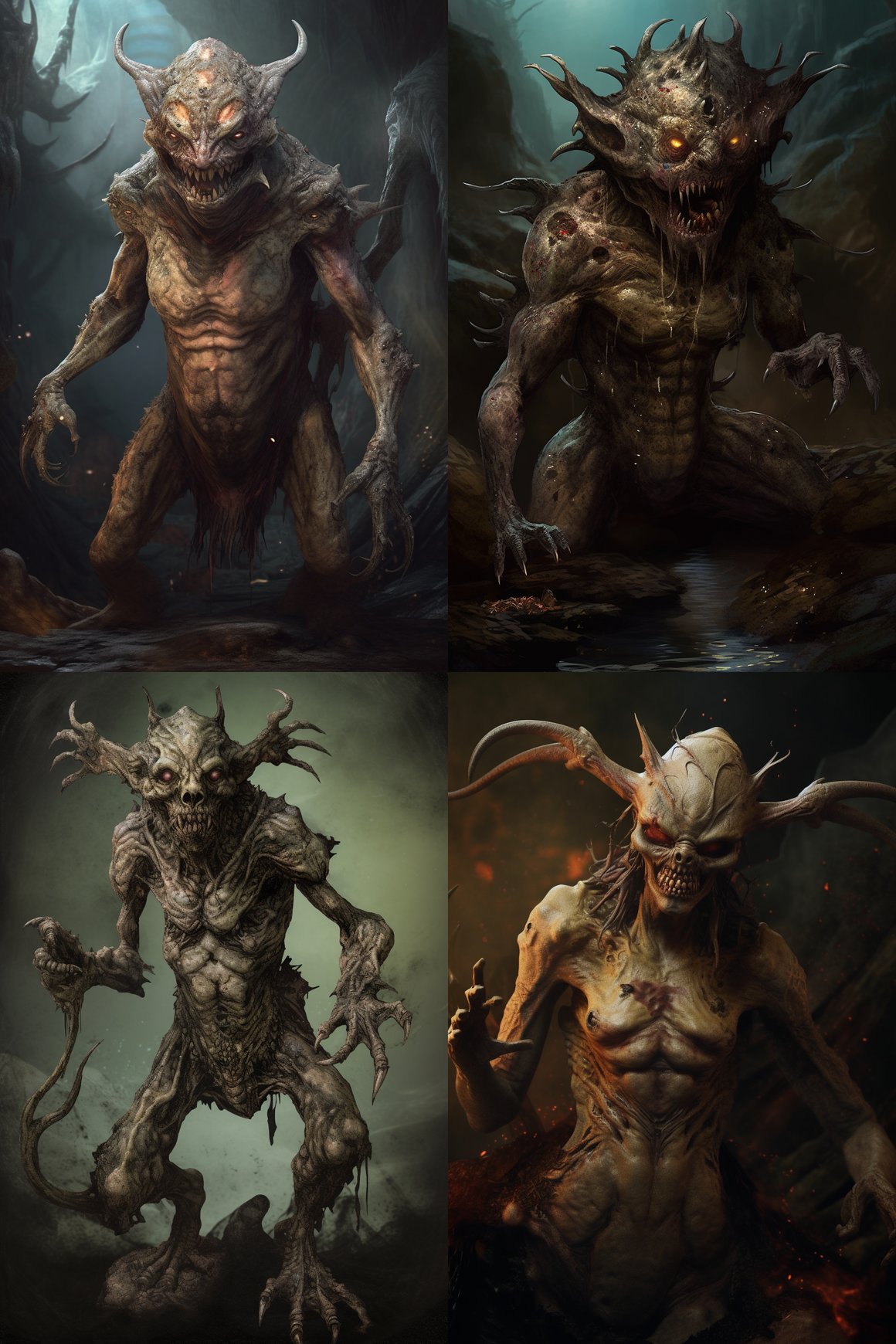 Detailed Full Body Illustration of Belphegor Demon with Feminine Face and Toad Body, Version 5 in 2:3 Ratio