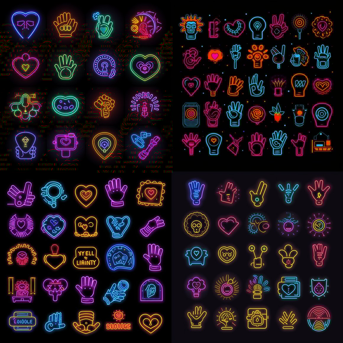 Neon Iconic Milestones: A Mid-Journey Prompt