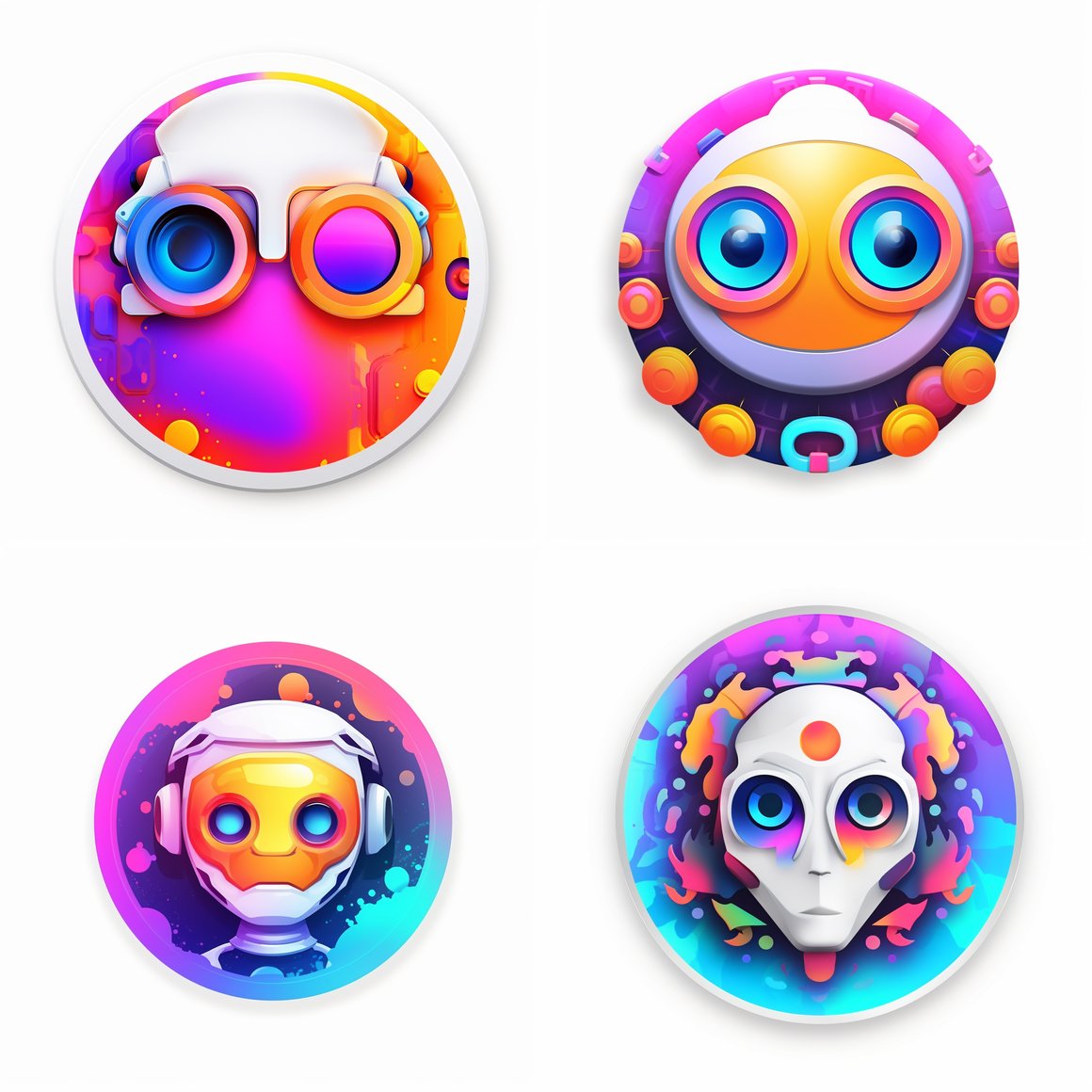Circular AI Bot Client MacOS App Logo Design