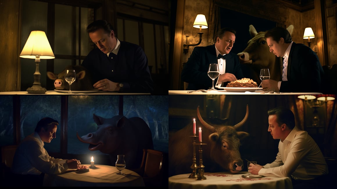 A Swine Serenade: David Cameron's Unexpected Dinner Date