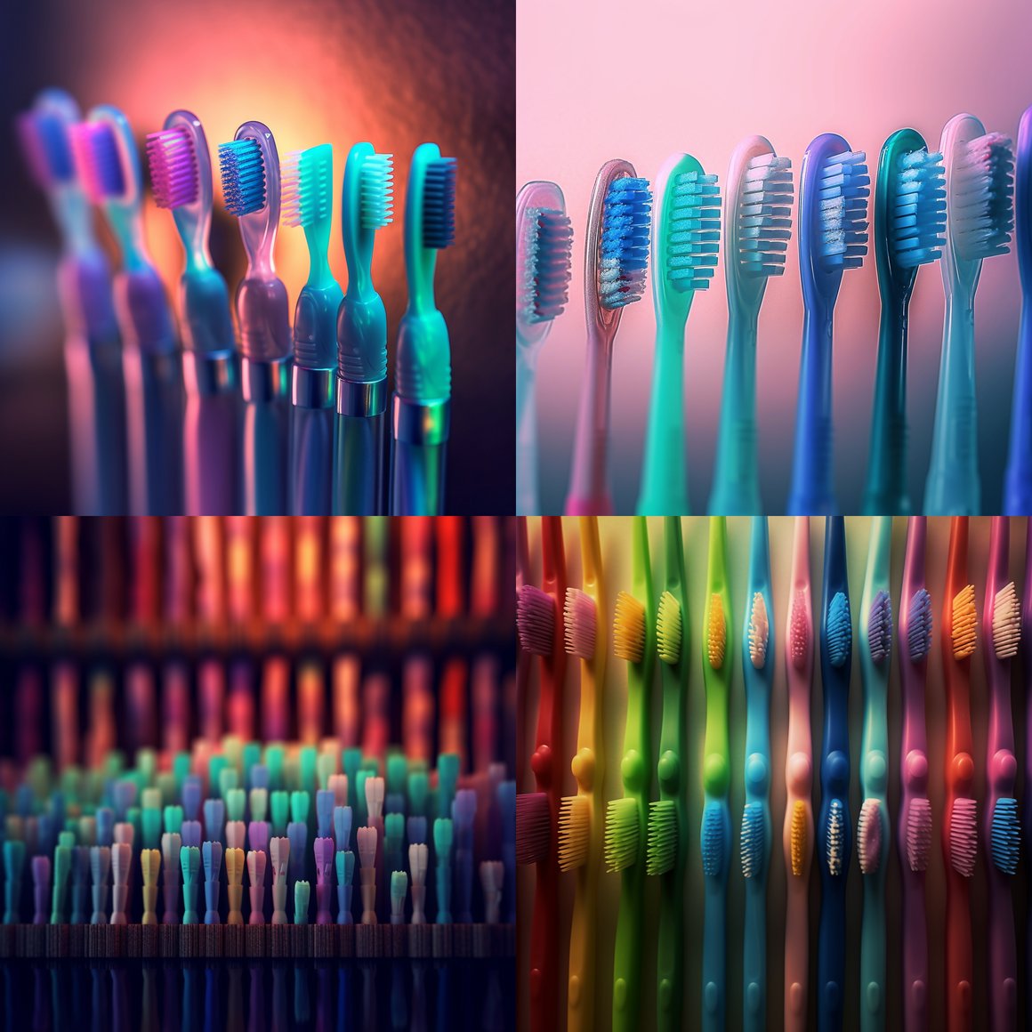A Vertically Aligned Spectrum of Toothbrushes