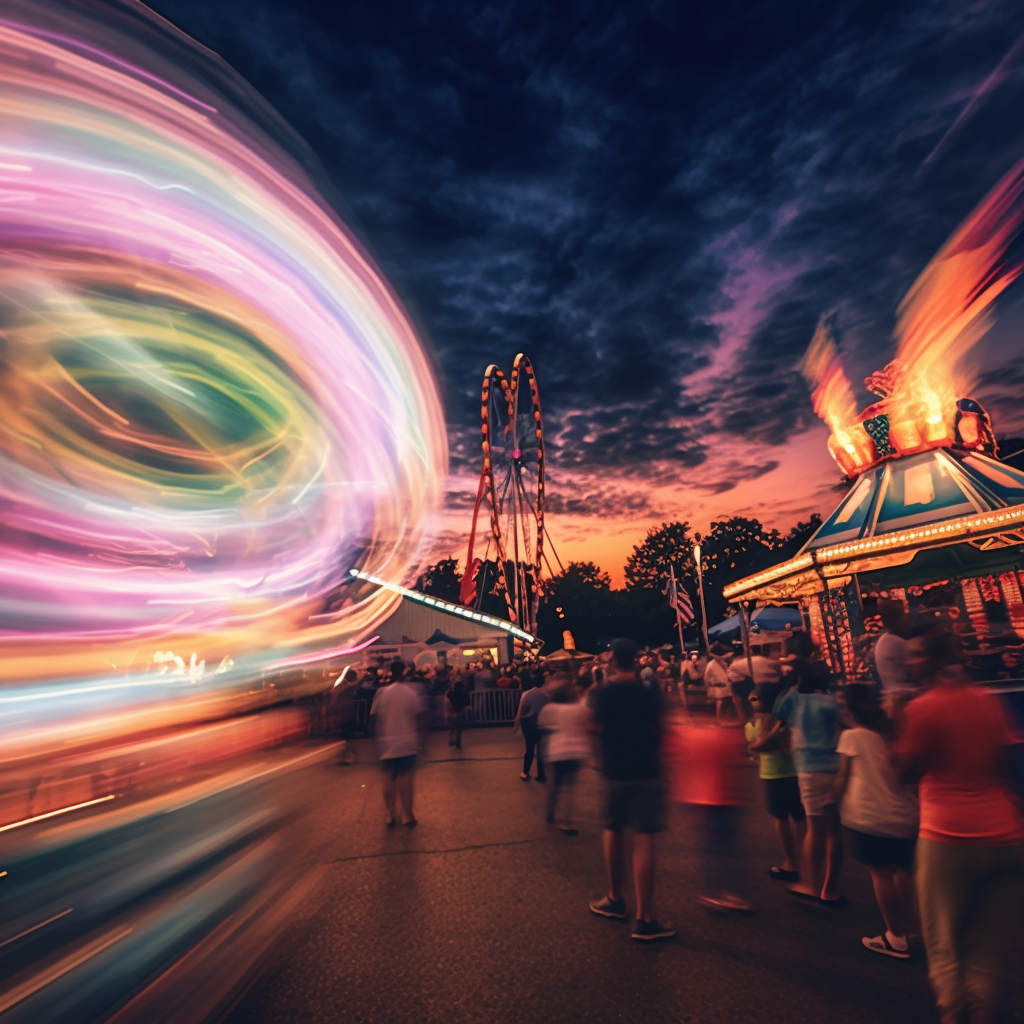 Summer Evening Carnival in New England