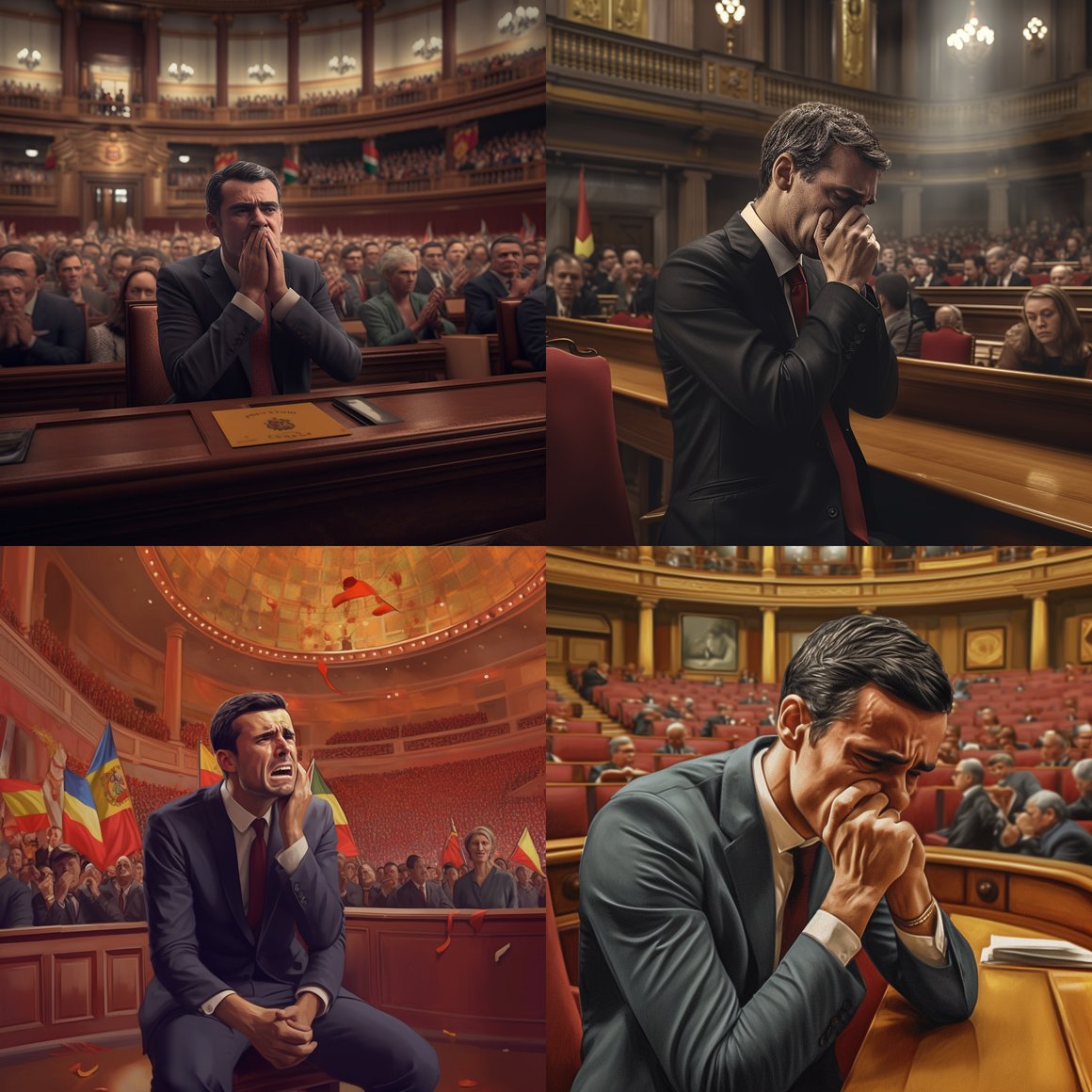 A UNREAL! Ultra-Realistic Digital Art Work of Spain's Political Swing