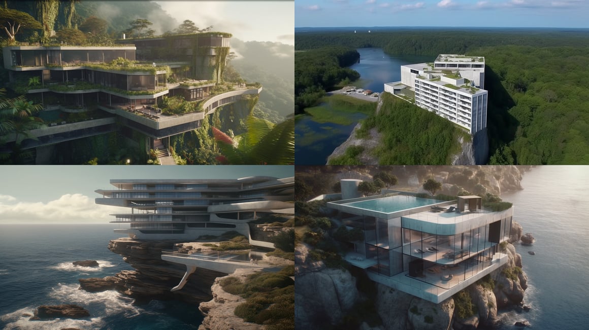 Cliffside Luxury Hotel Drone Photography Challenge