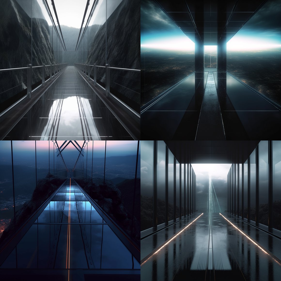 Navigating the Void Through the Glass Bridge