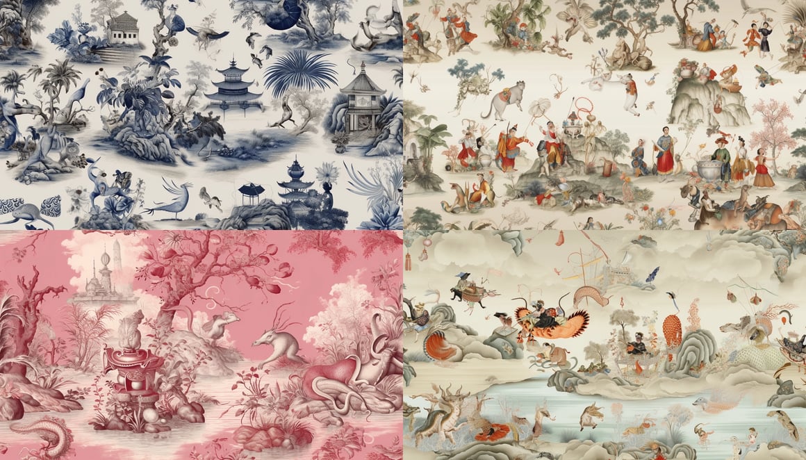 A Surreal Blend of Ancient Chinese Tradition and Fantastical Imagery