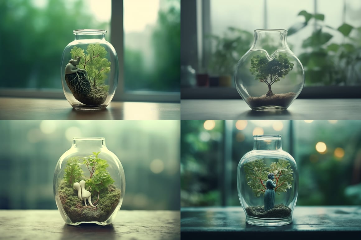 A Translucent Heart Vase Perspective