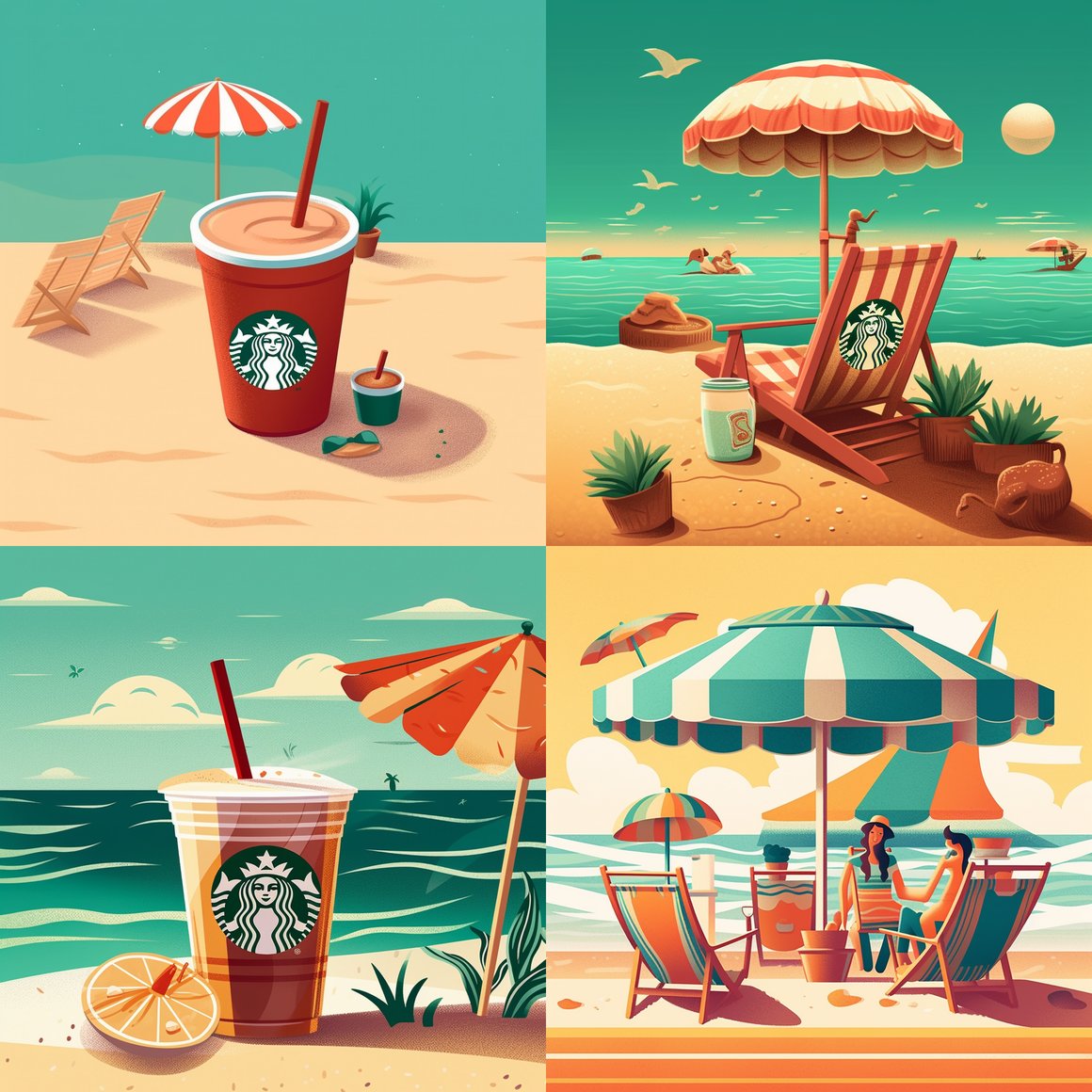 Summer Beach Vibes: Starbucks Social Media Campaign