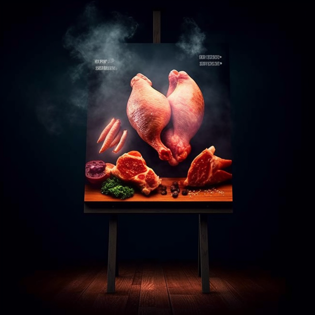 Cinematic Raw Meats Mid-Journey Poster Design