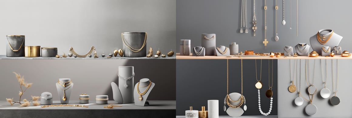 Artistic and Minimalist Jewelry Shop Web Banner Design
